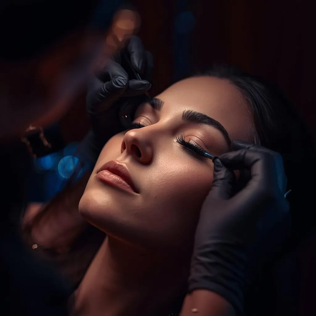 Elegante Wimpernverlängerung im modernen Stil
